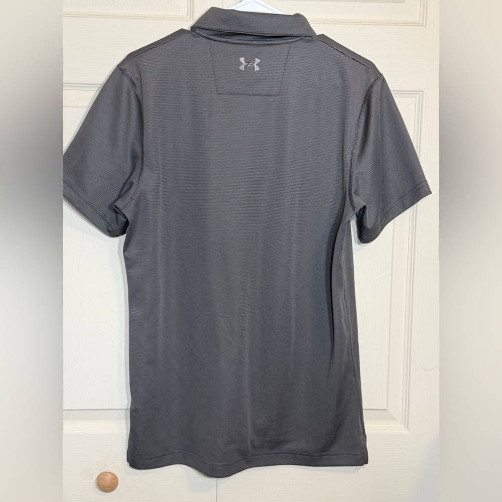 Under Armour Men's medium Charcoal gray Polo Shirt - Picture 4 of 6
